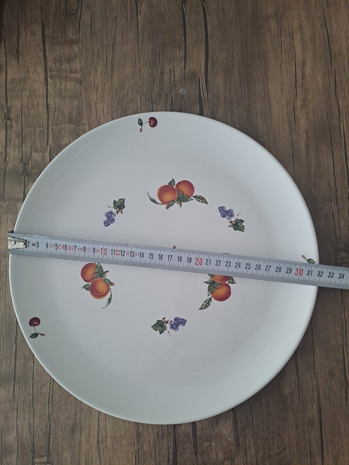 Meyve Desenli Beyaz Tabak - Görsel 3