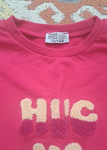 Renkli Baskılı Örgü Pembe Bebek Kız Takımı - Görsel 3