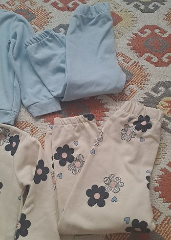 Kız Çocuk Mavi Baskılı Rahat Takım - Görsel 4