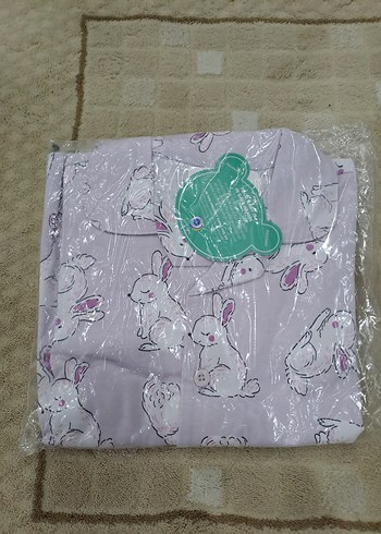 Kız Çocuk Mor Baskılı Pamuklu Pijama Takımı - Görsel 4