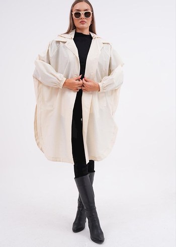 Kapşonlu trençkot - Görsel 2