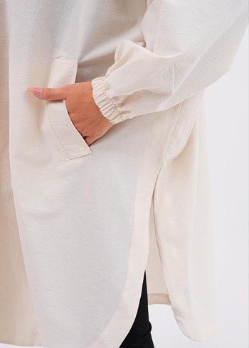 Kapşonlu trençkot - Görsel 4