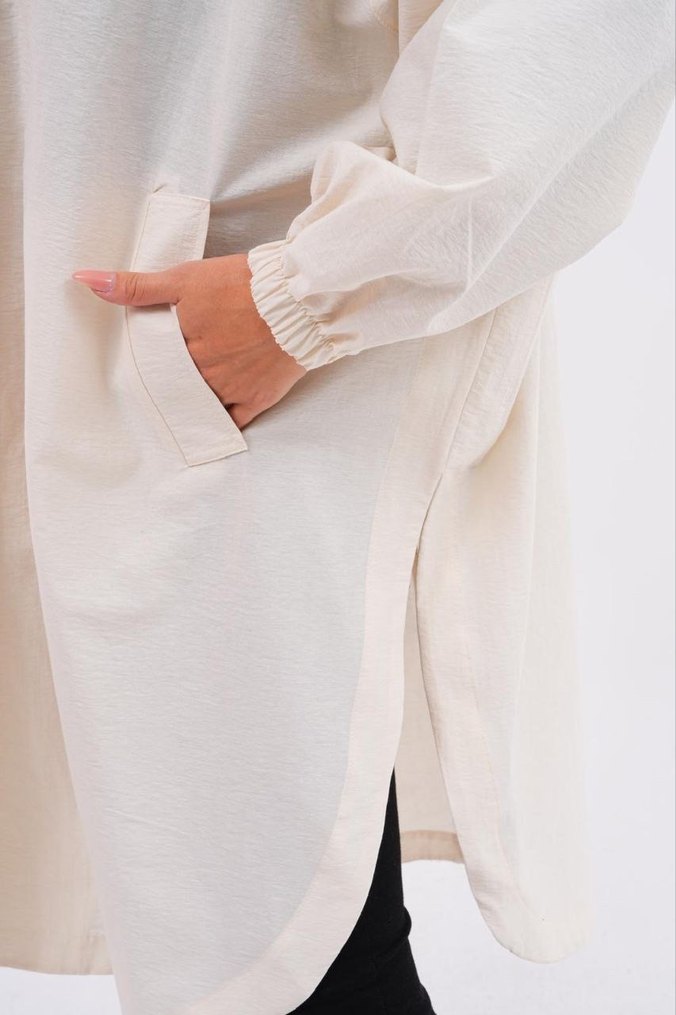 Kapşonlu trençkot - Görsel 4