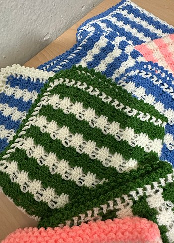 Renkli Örgü lif kese - Görsel 2