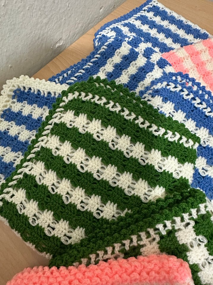 Renkli Örgü lif kese - Görsel 2