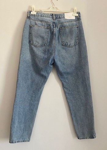 Erkek Mavi Denim Bol Kesim Midi Kot Pantolon - Görsel 2