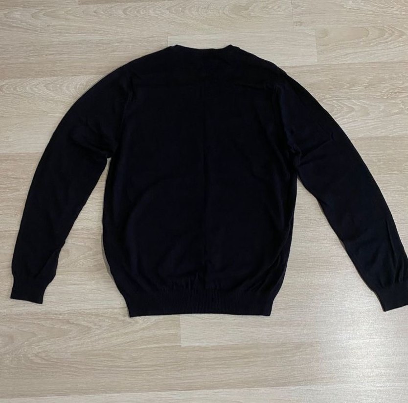 Erkek Siyah Örgü Triko kazak - Görsel 3