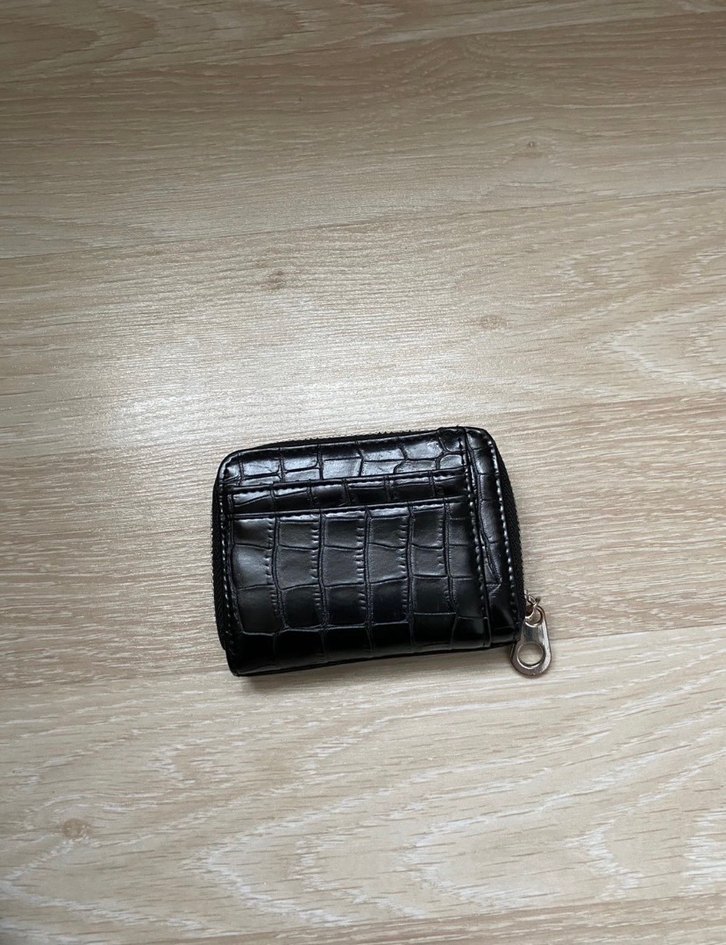 Siyah Yılan Derisi Desenli Kadın Cüzdan - Görsel 5