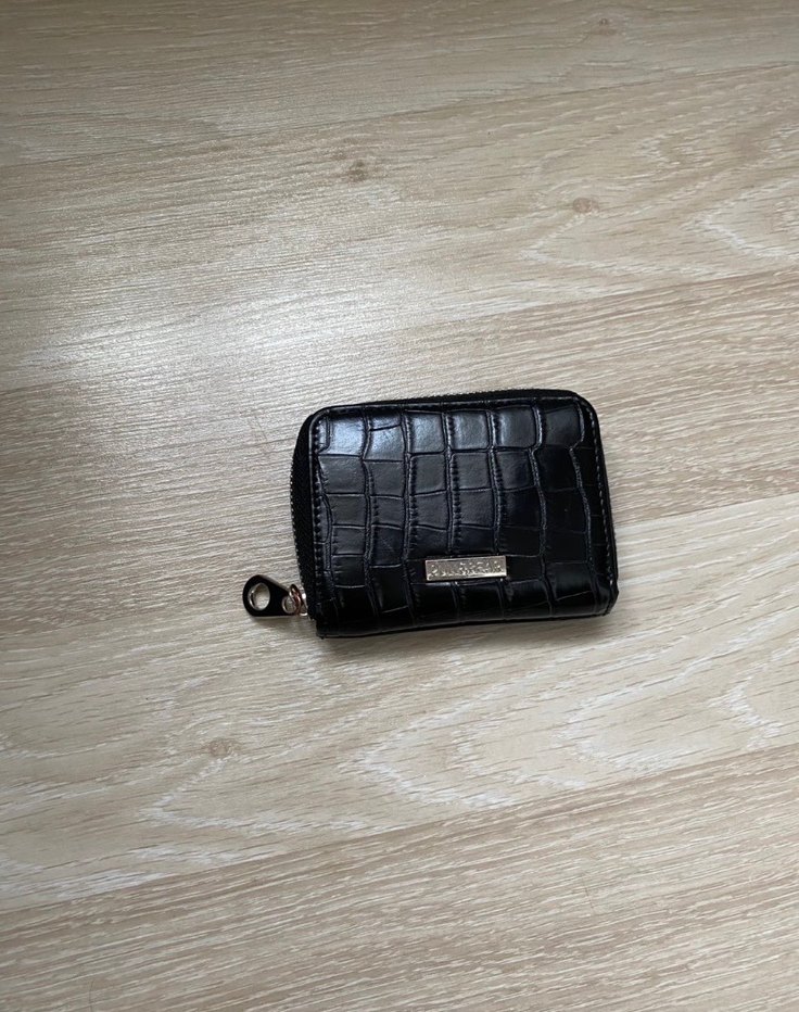 Siyah Yılan Derisi Desenli Kadın Cüzdan - Görsel 3