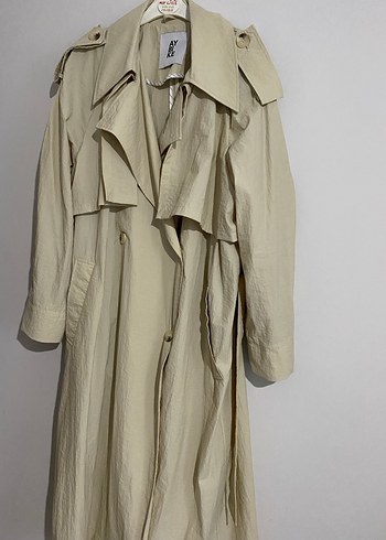 Aybike stil Kadın Uzun Trençkot - Görsel 3