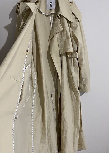 Aybike stil Kadın Uzun Trençkot - Görsel 5