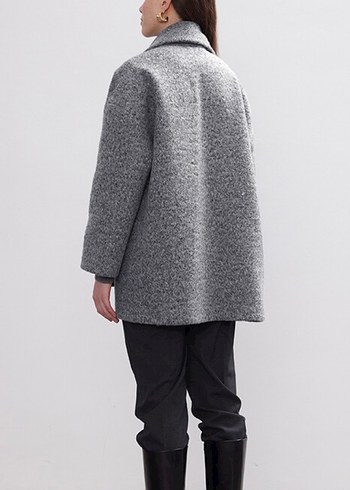 Gri Oversize Kaban be blue - Görsel 2