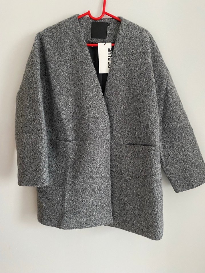 Gri Oversize Kaban be blue - Görsel 4