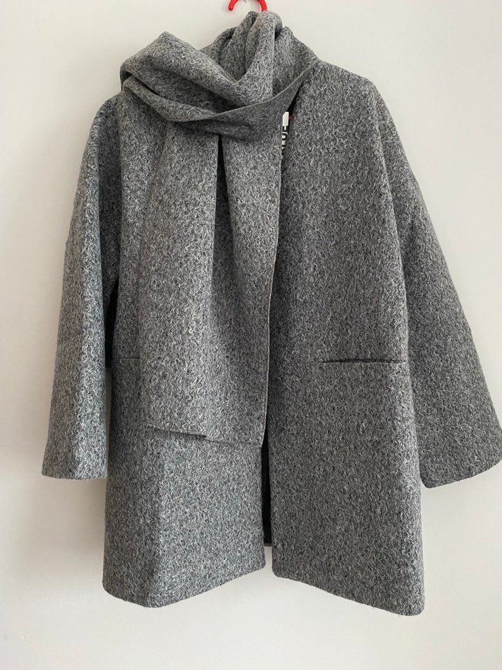 Gri Oversize Kaban be blue - Görsel 5