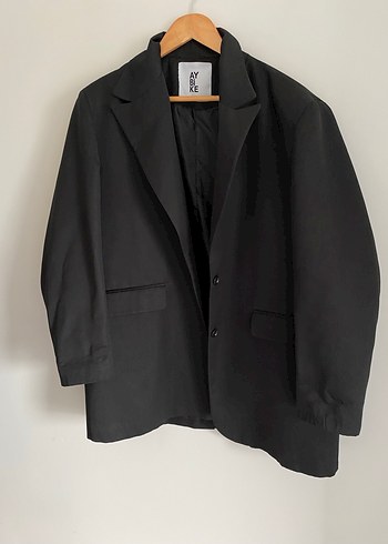 Siyah Düğmeli Kadın Midi Blazer - Görsel 2