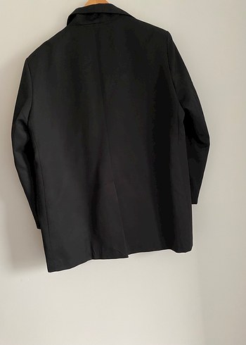 Siyah Düğmeli Kadın Midi Blazer - Görsel 5