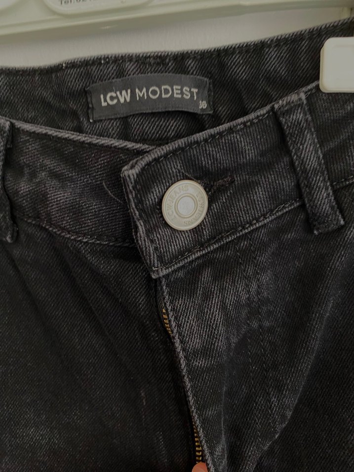 Siyah Kadın Normal Boy Denim Pantolon - Görsel 2