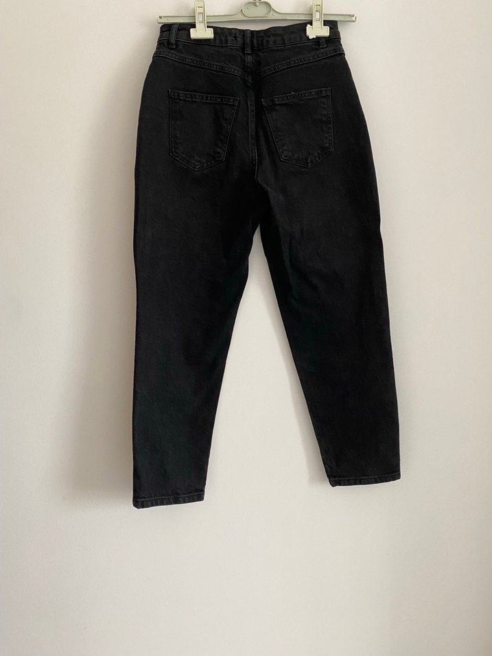 Siyah Kadın Normal Boy Denim Pantolon - Görsel 3