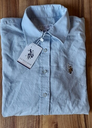 Us polo assn yeni s kadın keten gömlek