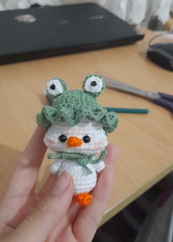 Pastel Renkli Amigurumi Ordek - Görsel 2