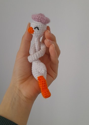 Örgü Ördek Çanta Süsü - Görsel 3