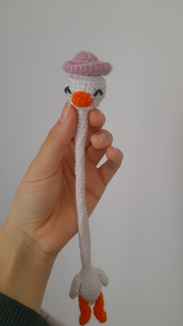 Örgü Ördek Çanta Süsü - Görsel 2