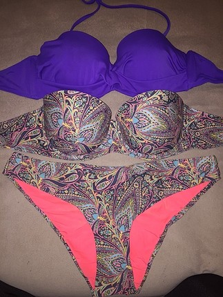 Bikini takim+ mor bikini üst