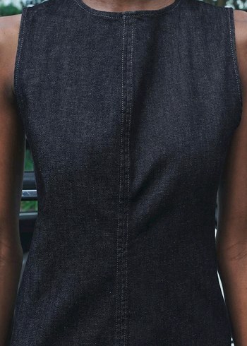 s Beden lacivert Renk ZW COLLECTION DENIM ELBİSE