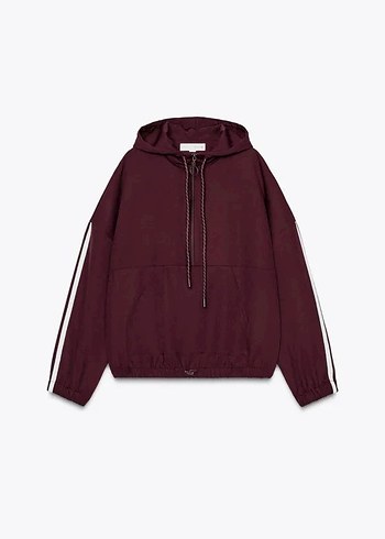 YAN BANTLI KAPÜŞONLU SWEAT - Görsel 8