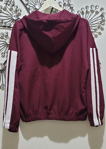 YAN BANTLI KAPÜŞONLU SWEAT - Görsel 6