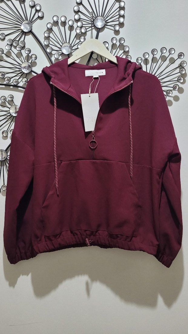 YAN BANTLI KAPÜŞONLU SWEAT - Görsel 3