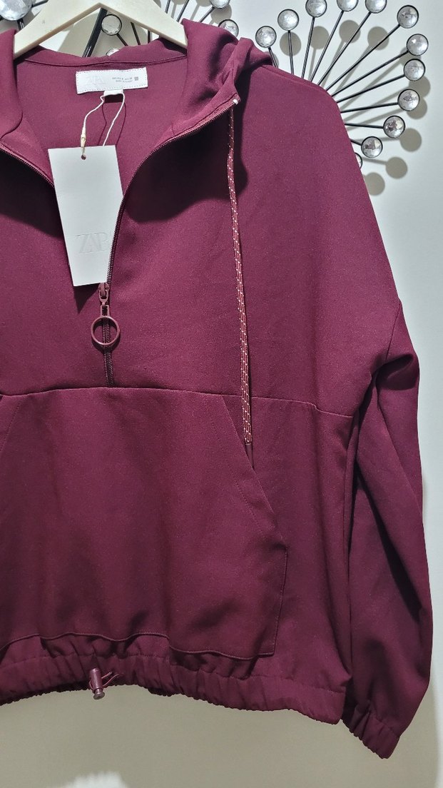 YAN BANTLI KAPÜŞONLU SWEAT - Görsel 4