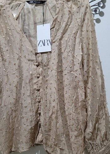 PLUMETI KUMAŞTAN YARI ŞEFFAF BLUZ - Görsel 7