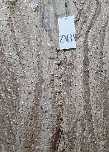 PLUMETI KUMAŞTAN YARI ŞEFFAF BLUZ - Görsel 8