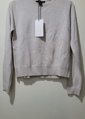 Camel Renkli Salaş Denim Kazak - Görsel 10