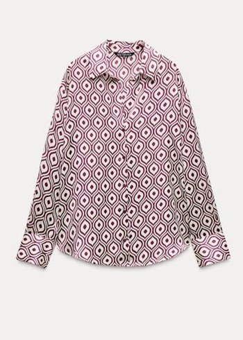 ZARA SATEN DESENLİ GÖMLEK - Görsel 7