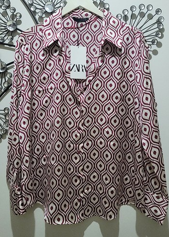 ZARA SATEN DESENLİ GÖMLEK - Görsel 2