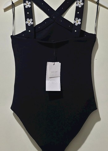 HALTER ELASTİK ÇİÇEK BODY - Görsel 7