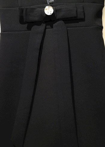 FİYONK VE MÜCEVHER DETAYLI KISA ELBİSE - Görsel 8