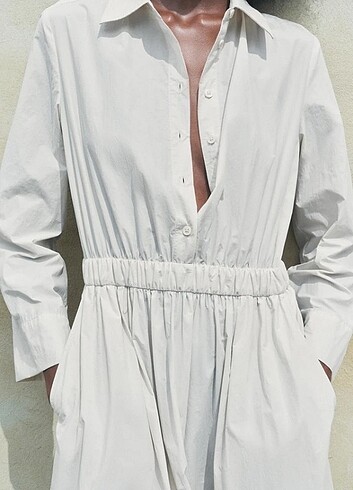 Zara #ZW COLLECTION MiDİ GÖMLEK ELBİSE