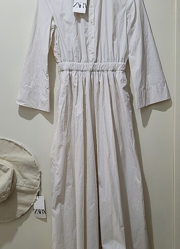 xs Beden beyaz Renk #ZW COLLECTION MiDİ GÖMLEK ELBİSE