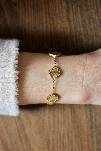 Diğer Van Cleef Gold Çelik Yonca Bileklik