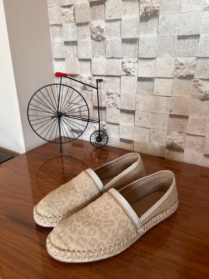 Leopar Desenli Hafif Topuklu Espadril - Görsel 2