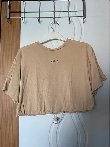 Beril lastikli crop t-hirt