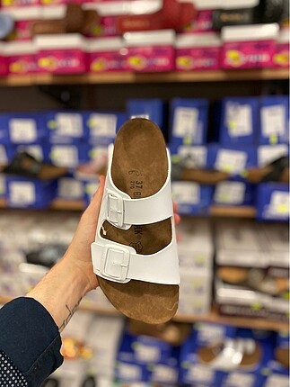 Birken Stock Beyaz Yazlık Unisex Terlik