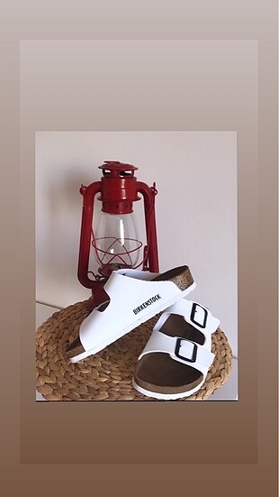 Birken Stock Beyaz Unisex Terlik