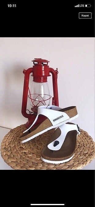 Birken Stock Beyaz Unisex Parmak Arası Terlik