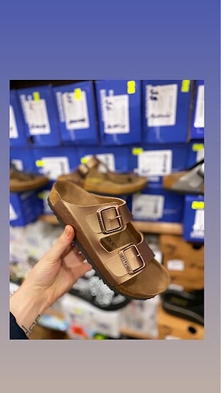 Birken Stock Yazlık Terlik Bakır Rengi