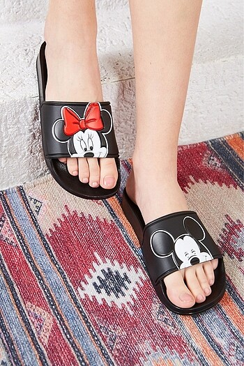 Adidas Mickey & minnie baskılı terlik modeli