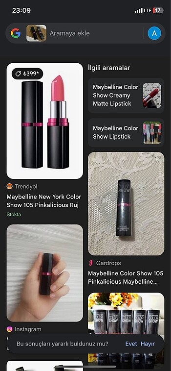 Maybelline Maybelline newyork ruj kırmızı pembe